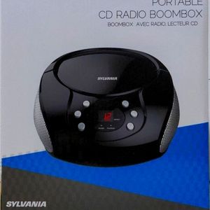 Portable CD radio boombox